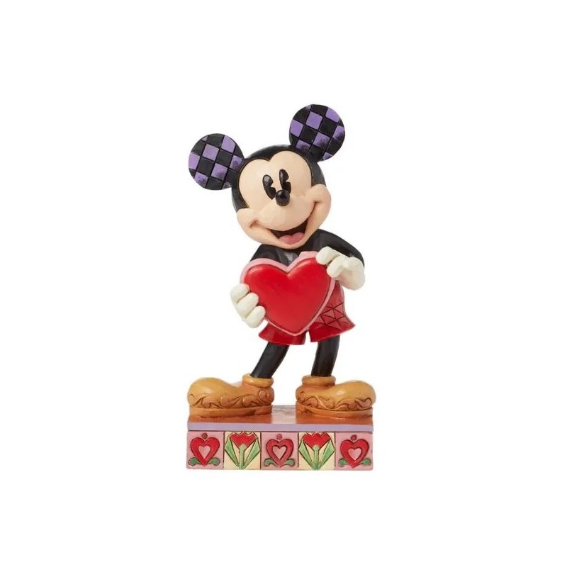 A Love Note Mickey with Personalised Heart Figurine Disney Traditions Pre Order Due Q4