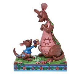 The Sweetest Gift Roo Giving Kanga Flowers Figurine Disney Traditons