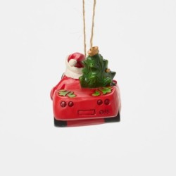 Santa in Sports Car Hanging Ornament Heartwood Creek by Jim Shore