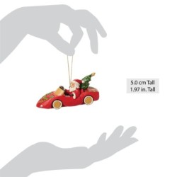 Santa in Sports Car Hanging Ornament Heartwood Creek by Jim Shore