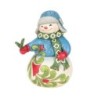 Wishing You a Cozy Christmas Snowman with Evergreen Sprig