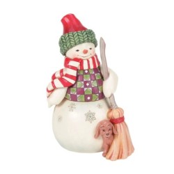 Swept in Love Snowman with Peeking Dog