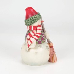 Swept in Love Snowman with Peeking Dog