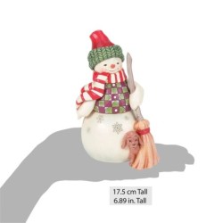 Swept in Love Snowman with Peeking Dog