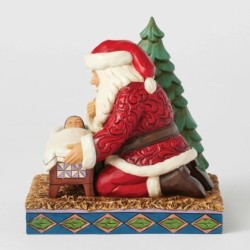 Christmas Miracle Santa Kneeling Over Baby Jesus
