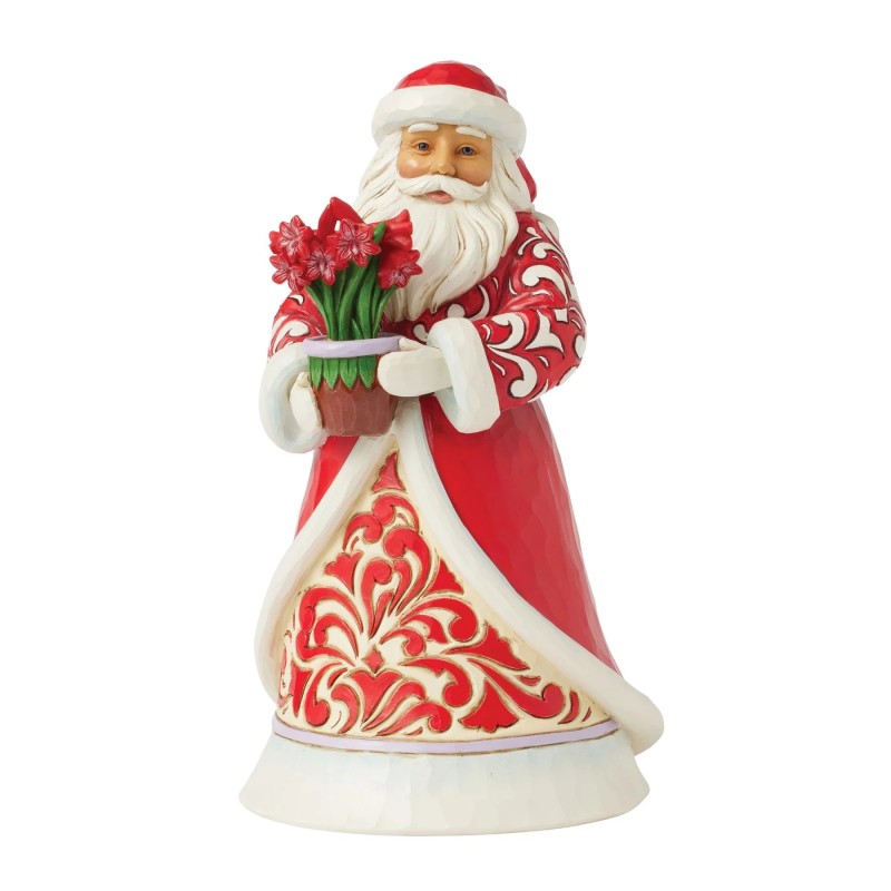 Blooms of the Season Santa with Blooming Amaryllis Heartwood Creek