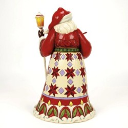 Spreading Christmas Cheer Santa holding Cardinal Heartwood Creek