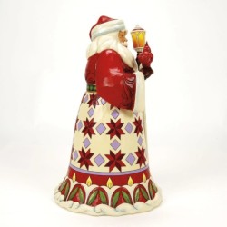 Spreading Christmas Cheer Santa holding Cardinal Heartwood Creek