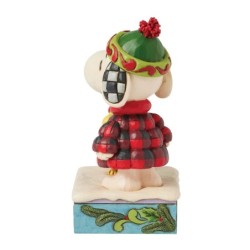 Cozy Companies Snoopy Woodstock in Plaid Puffer Jackets Peanuts