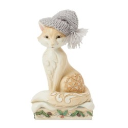 Foxy Festive Spirit Fox in Knitted Hat Heartwood Creek by Jim Shore