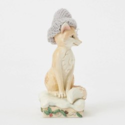 Foxy Festive Spirit Fox in Knitted Hat Heartwood Creek by Jim Shore