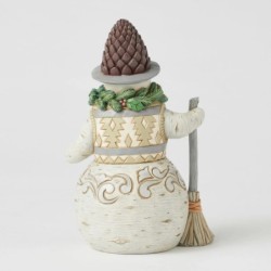 Looking Just Pine Snowman with Pinecone Hat Heartwood Creek by Jim Shore