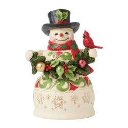 Finishing Touches Snowman with Garland Cardinals
