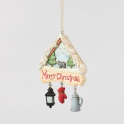 Lodge Scene with Chairs Hanging Ornament Heartwood Creek by Jim Shore