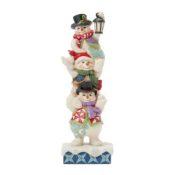 The More the Merrier Stacked Snowmen Heartwood Creek by Jim Shore
