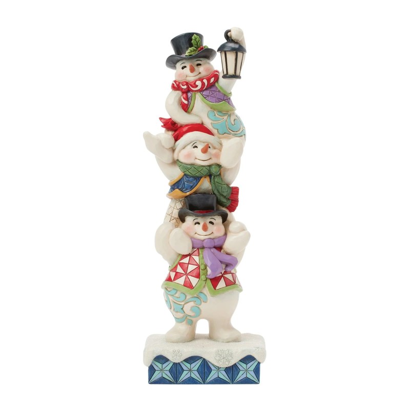 The More the Merrier Stacked Snowmen Heartwood Creek by Jim Shore