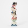 The More the Merrier Stacked Snowmen Heartwood Creek by Jim Shore