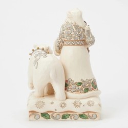 Wintertime Wonder White Woodland Santa with Bear Heartwood Creek