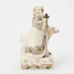 Wintertime Wonder White Woodland Santa with Bear Heartwood Creek