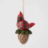 Cardinal on a Pinecone Hanging Ornament