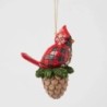 Cardinal on a Pinecone Hanging Ornament