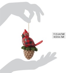 Cardinal on a Pinecone Hanging Ornament