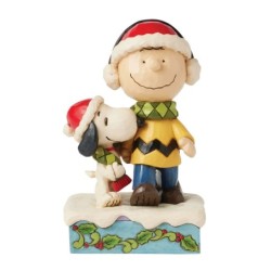 Bundled in Friendship Charlie Brown Snoopy Wrapped in Scarf Peanuts by Jim Shore