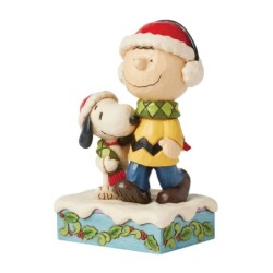 Bundled in Friendship Charlie Brown Snoopy Wrapped in Scarf Peanuts by Jim Shore