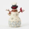 Snowman with Top Hat Cardinal Heartwood Creek by Jim Shore