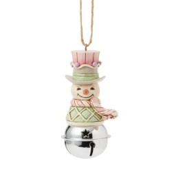 Sweets Snowman on Bell Hanging Ornament