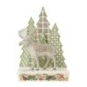 Frozen Forest White Woodland Moose with Layered Trees Heartwood Creek