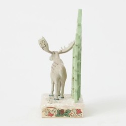 Frozen Forest White Woodland Moose with Layered Trees Heartwood Creek