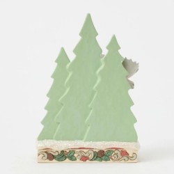 Frozen Forest White Woodland Moose with Layered Trees Heartwood Creek