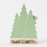 Frozen Forest White Woodland Moose with Layered Trees Heartwood Creek