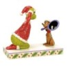 Max Holding a Mirror for the Grinch Figurine