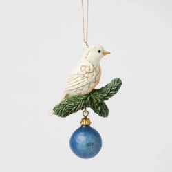 Blue and Gold Dove Hanging Ornament