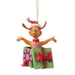 Max in a Present Hanging Ornament The Grinch by Jim Shore