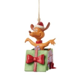 Max in a Present Hanging Ornament The Grinch by Jim Shore