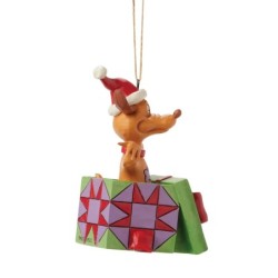 Max in a Present Hanging Ornament The Grinch by Jim Shore