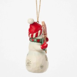 Snowman with Peace Joy Sign Hanging Ornament