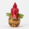 Cardinal on a Jingle Bell Mini Figurine