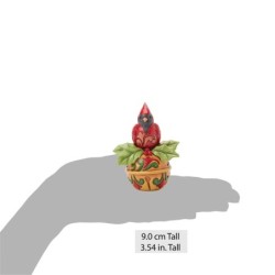 Cardinal on a Jingle Bell Mini Figurine