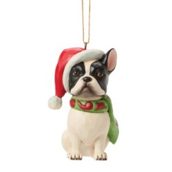Christmas French Bulldog Hanging Ornament Heartwood Creek by Jim Shore