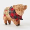Moo-ti-ful Christmas Highland Calf Pint Figurine Heartwood Creek