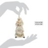 White Woodland Santa holidng a Fawn Hanging Ornament Heartwood Creek