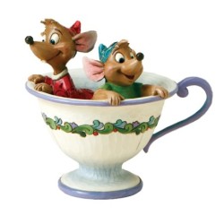 Tea For Two Cinderella Jaq & Gus Figurine Disney Traditions