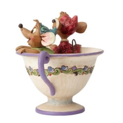 Tea For Two Cinderella Jaq & Gus Figurine Disney Traditions