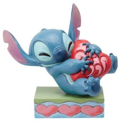 Heart Struck Stitch Hugging a Heart Figurine Disney Traditions by Jim Shore