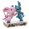 Stitch and Angel with Mistletoe Figurine Disney Traditions by Jim Shore