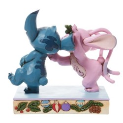Stitch and Angel with Mistletoe Figurine Disney Traditions by Jim Shore